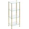 mDesign Metal/Glass Tiered Storage Tower with Open Glass Shelves